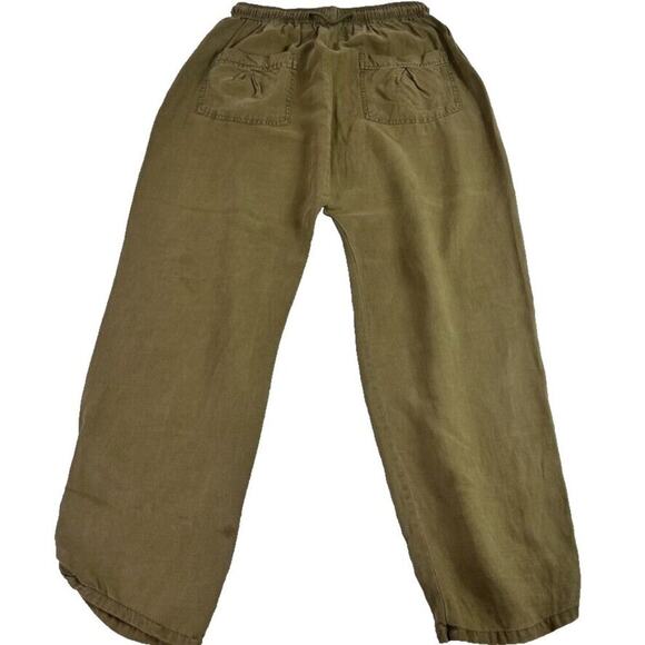 By anthropologie Pant Women Small Green Drawstring Elastic Atleisure Lightweight - Picture 2 of 16